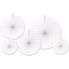 Beistle 10 Piece Accordion Paper Fans, Assorted Sizes, White