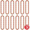 Beistle 12 Piece 40″ Fabric Rose Leis Horse Racing Party Supplies Tropical Hawaiian Luau Flower Necklaces, Red/Green