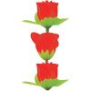 Beistle 12 Piece 40″ Fabric Rose Leis Horse Racing Party Supplies Tropical Hawaiian Luau Flower Necklaces, Red/Green
