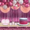 Beistle 12 Piece Fall Tissue Paper Fan Decorations For Thanksgiving And Autumn Celebrations(Blush Pink)