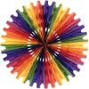 Beistle 12 Piece Fall Tissue Paper Fan Decorations For Thanksgiving And Autumn Celebrations(Rainbow)