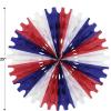 Beistle 12 Piece Fall Tissue Paper Fan Decorations For Thanksgiving And Autumn Celebrations(Red  White and Blue)