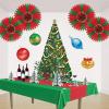 Beistle 12 Piece Fall Tissue Paper Fan Decorations For Thanksgiving And Autumn Celebrations(Red and Green)