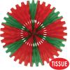 Beistle 12 Piece Fall Tissue Paper Fan Decorations For Thanksgiving And Autumn Celebrations(Red and Green)