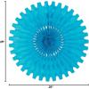 Beistle 12 Piece Fall Tissue Paper Fan Decorations For Thanksgiving And Autumn Celebrations(Turquoise)