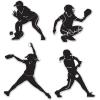 Beistle 12 Piece Fastpitch Softball Silhouette Cut Outs Sports Theme Birthday Party Decorations Supplies(Softball Silhouettes (8-Pack))