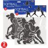 Beistle 12 Piece Fastpitch Softball Silhouette Cut Outs Sports Theme Birthday Party Decorations Supplies(Softball Silhouettes (8-Pack))