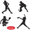 Beistle 12 Piece Fastpitch Softball Silhouette Cut Outs Sports Theme Birthday Party Decorations Supplies(Softball Silhouettes (8-Pack))