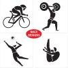 Beistle 12 Piece Fastpitch Softball Silhouette Cut Outs Sports Theme Birthday Party Decorations Supplies(Summer Sports Cutouts)