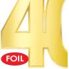 Beistle 12 Piece Gold Cardstock Paper Happy 50th Birthday Party Decorations Cut Outs for Home and Office(Foil “40” Birthday Cutouts)