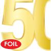 Beistle 12 Piece Gold Cardstock Paper Happy 50th Birthday Party Decorations Cut Outs for Home and Office(Foil “50” Birthday Cutouts)