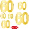 Beistle 12 Piece Gold Cardstock Paper Happy 50th Birthday Party Decorations Cut Outs for Home and Office(Foil “60” Birthday Cutouts)