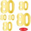 Beistle 12 Piece Gold Cardstock Paper Happy 50th Birthday Party Decorations Cut Outs for Home and Office(Foil “80” Birthday Cutouts)