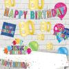 Beistle 12 Piece Gold Cardstock Paper Happy 50th Birthday Party Decorations Cut Outs for Home and Office(Foil “80” Birthday Cutouts)