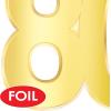 Beistle 12 Piece Gold Cardstock Paper Happy 50th Birthday Party Decorations Cut Outs for Home and Office(Foil “80” Birthday Cutouts)
