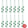 Beistle 12 Piece Green Plastic Beaded Weed Necklaces For 70’s Theme Party, Celebrating With You Since 1900