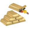 Beistle 12 Piece Shiny Gold Bar Paper Favor Treat Boxes For Pirate Theme Birthday Party Western And Casino Decorations