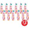 Beistle 12 Piece Silk ‘N Petals Parti-Color Leis, 36″, Multicolor