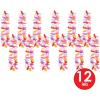 Beistle 12 Piece Silk ‘N Petals Parti-Color Leis, 36″, Multicolor