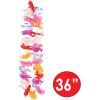 Beistle 12 Piece Silk ‘N Petals Parti-Color Leis, 36″, Multicolor