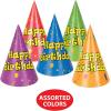 Beistle 144 Piece Balloons & Confetti Print Paper Happy Birthday Cone Hats Party Favors