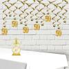 Beistle 2 Piece 13″ Gold 50th Wedding Anniversary Table Decor Centerpieces For Golden Themed Celebrations