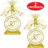 Beistle 2 Piece 13″ Gold 50th Wedding Anniversary Table Decor Centerpieces For Golden Themed Celebrations