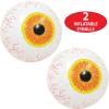 Beistle 2 Piece 16″ Plastic Inflatable Eyeball Decorations With Hang Tab- Giant Eye Spooky Halloween Party Supplies