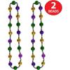 Beistle 2 Piece 38″ Plastic Jumbo Mardi Gras Beads, Parade Necklaces, New Orleans Theme Party Favors
