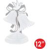 Beistle 2 Piece Honeycomb Tissue Bell Centerpieces For Wedding Decorations, Bridal Shower Décor, Anniversary Party Supplies