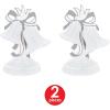 Beistle 2 Piece Honeycomb Tissue Bell Centerpieces For Wedding Decorations, Bridal Shower Décor, Anniversary Party Supplies