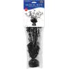 Beistle 2 Piece Musical Notes Table Centerpieces, Black Metallic Plastic Music Theme Party Supplies, Band and Orchestra Concert Decorations, 11″(Black & Silver)