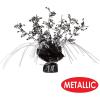 Beistle 2 Piece Musical Notes Table Centerpieces, Black Metallic Plastic Music Theme Party Supplies, Band and Orchestra Concert Decorations, 11″(Black & Silver)