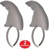 Beistle 2 Piece Plush Fabric Shark Fin Headbands Under The Sea Party Supplies, Gray, one size