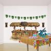 Beistle 2 Piece Polyester Fabric Tropical Hawaiian Luau Palm Leaves Banners Jungle Safari Party Supplies, 8″ x 9′, Green