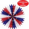 Beistle 2 Piece Red White & Blue Tissue Fans For Patriotic Theme USA 4th Of July Party Decorations, Made In USA Since 1900