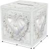 Beistle 2 Piece White Card Box Holders for Weddings, Baby Shower, Birthday and Graduation Celebrations(Card Box)