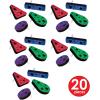 Beistle 20-Count BKGD Plastic Metallic Noisemakers, Gold/Black Premium Party Supplies, NYE Favors for Celebrations, Gatherings, & Festivities, 3”x4.4”(Multicolor)