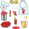 Beistle 22 Piece Crawfish Photo Fun Signs, 3″-16″, Multicolor