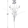 Beistle, 23″ (Silver) 6 Piece Glittered 25″ Metallic Star Spray