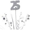 Beistle, 23″ (Silver) 6 Piece Glittered 25″ Metallic Star Spray
