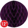 Beistle 24 Piece Honeycomb Tissue Paper Balls Hanging Birthday Party, Baby, Graduation Celebrations, Bridal Shower Decorations, 12″, Golden Yellow(Purple)