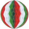 Beistle 24 Piece Honeycomb Tissue Paper Balls Hanging Birthday Party, Baby, Graduation Celebrations, Bridal Shower Decorations, 12″, Golden Yellow(Red/White/Green)