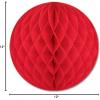 Beistle 24 Piece Red, White and Green Tissue Balls for Christmas, Mexican, Italian Decorations, 12″(Red)