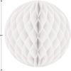 Beistle 24 Piece Red, White and Green Tissue Balls for Christmas, Mexican, Italian Decorations, 12″(White)