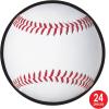 Beistle 24-Piece Paper Baseball Cut Outs in White/Red/Black, Sports Party Decorations for Game Day Celebrations, Birthdays and Classroom Decor, 13.5″(Baseball Cutouts – 24 pack)