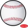 Beistle 24-Piece Paper Baseball Cut Outs in White/Red/Black, Sports Party Decorations for Game Day Celebrations, Birthdays and Classroom Decor, 13.5″(Baseball Cutouts – 24 pack)