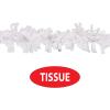 Beistle 24-Piece Tissue Festooning in Pink, Decorative Wall Hanging for Birthday, Bridal or Baby Shower, Anniversary, Events, Parties, 25′(White)