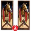 Beistle 2-Pack Horse Racing Door Covers, Hanging Decorations for Equestrian Events & Derby Day Parties, All-Weather Animal Birthday Decor, 6′ x 30″(Horse)