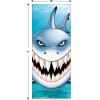 Beistle 2-Pack Horse Racing Door Covers, Hanging Decorations for Equestrian Events & Derby Day Parties, All-Weather Animal Birthday Decor, 6′ x 30″(Shark)
